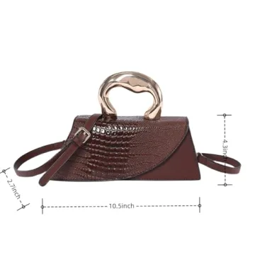 Stylish WIGUYUN Brown Patent Leather Clutch Bag for Women