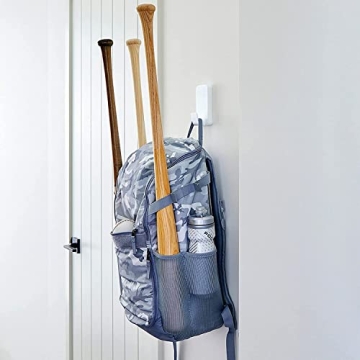 Command 15 Lb XL Heavyweight Wall Hook, Damage Free Hanging Wall Hook with Adhesive Strips, Heavy Duty Single Wall Hook for Hanging Back to School Organizers, 2 White Hooks and 8 Command Strips