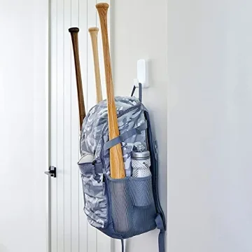 Command 15 Lb XL Heavyweight Wall Hook, Damage Free Hanging Wall Hook with Adhesive Strips, Heavy Duty Single Wall Hook for Hanging Back to School Organizers, 2 White Hooks and 8 Command Strips