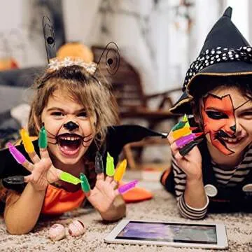 Halloween Witch Fingers 50Pcs Colorful Vampire Martian Fingers Spooky Monster Zombie Fake Finger Nails Prank Props Accessory for Halloween Cosplay Costume Party for Kids Reading Pointers, YEAJOIN