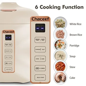 Compact CHACEEF Mini Rice Cooker with Multifunctional Features