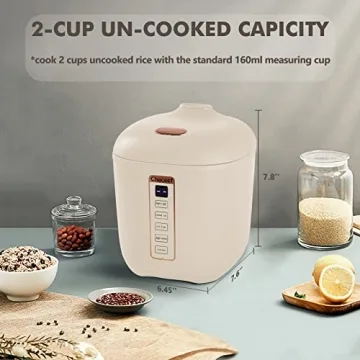 Compact CHACEEF Mini Rice Cooker with Multifunctional Features