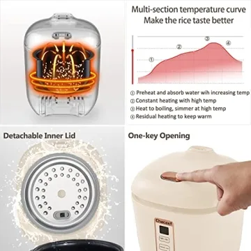 Compact CHACEEF Mini Rice Cooker with Multifunctional Features