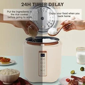 Compact CHACEEF Mini Rice Cooker with Multifunctional Features