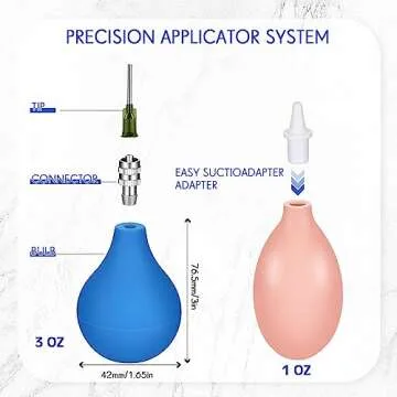 Dandat 102 Pcs Pottery Tools Supplies Ceramic Precision Applicator, Precision Tips Applicator for Ceramic Bottles Glaze 3 Ounce Clay Tools Set, Slip Trailing Pottery Glaze Squeeze Bottle