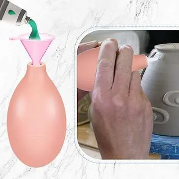 Dandat 102 Pcs Pottery Tools Supplies Ceramic Precision Applicator, Precision Tips Applicator for Ceramic Bottles Glaze 3 Ounce Clay Tools Set, Slip Trailing Pottery Glaze Squeeze Bottle