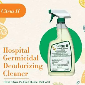 Citrus II Hospital Germicidal Cleaner - 3 Pack - 22 Fl Oz