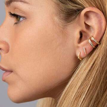 MEVECCO Gold Hoop Earrings for Women - Hypoallergenic & Stylish
