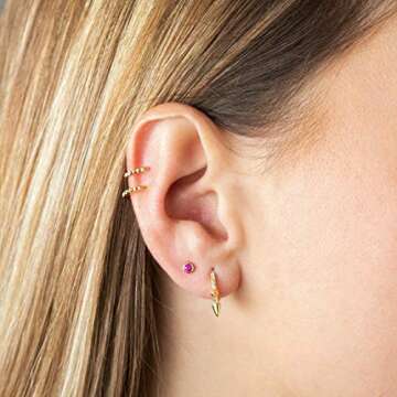 MEVECCO Gold Hoop Earrings for Women - Hypoallergenic & Stylish