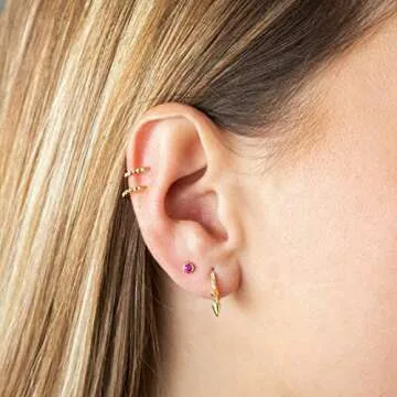 MEVECCO Gold Hoop Earrings for Women - Hypoallergenic & Stylish