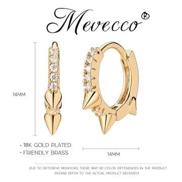 MEVECCO Gold Hoop Earrings for Women - Hypoallergenic & Stylish