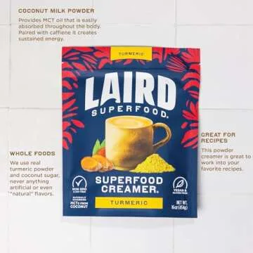 Laird Non-Dairy Superfood Turmeric Coconut Coffee Creamer