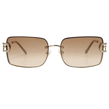 SOJOS UV400 Vintage Y2K Rectangle Sunglasses for Women