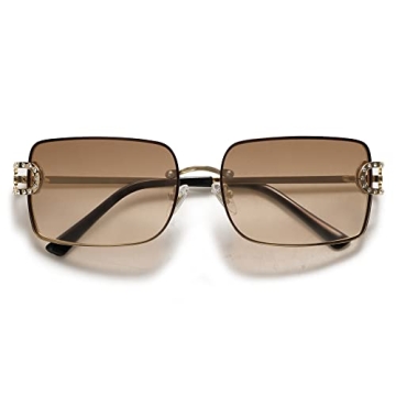 SOJOS UV400 Vintage Y2K Rectangle Sunglasses for Women