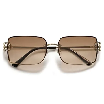 SOJOS UV400 Vintage Y2K Rectangle Sunglasses for Women