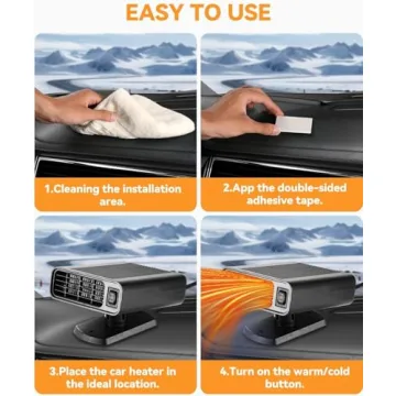 Portable 12V Car Heater with Defrosting and Cooling Functions