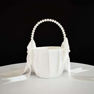 ATAILOVE Flower Girl Basket for Elegant Weddings