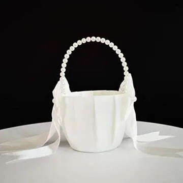 ATAILOVE Flower Girl Basket for Elegant Weddings