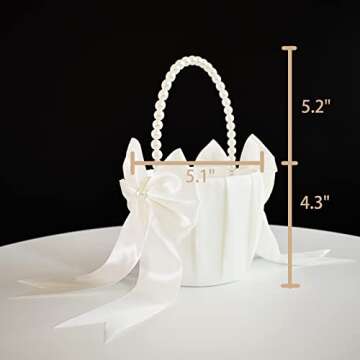 ATAILOVE Flower Girl Basket for Elegant Weddings