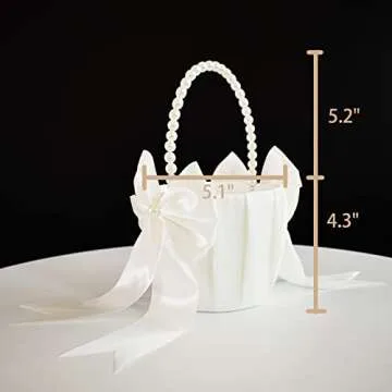 ATAILOVE Flower Girl Basket for Elegant Weddings