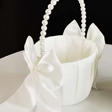 ATAILOVE Flower Girl Basket for Elegant Weddings