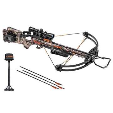 Wicked Ridge by TenPoint Invader G3 Crossbow Package with 3x Multi-Line Scope, 3 Carbon Arrows, and Quiver