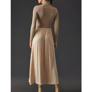 Chic Anoumcy Turtleneck Long Sweater Dress for Women