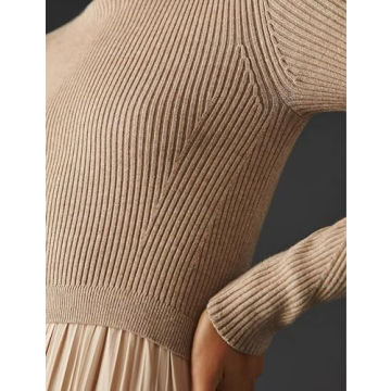 Chic Anoumcy Turtleneck Long Sweater Dress for Women