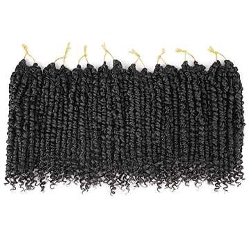 Leeven 10 Inch Pre-twisted Passion Twist Crochet Braiding Hair for Women
