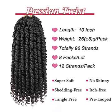Leeven 10 Inch Pre-twisted Passion Twist Crochet Hair