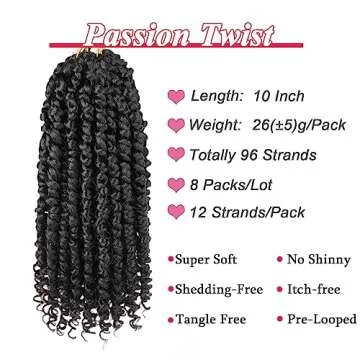 Leeven 10 Inch Pre-twisted Passion Twist Crochet Hair