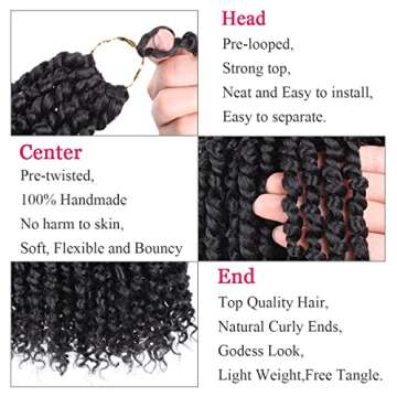 Leeven 10 Inch Pre-twisted Passion Twist Crochet Hair