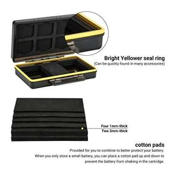 Camera Battery and SD Card Case,Water-Resistant & Shockproof,Camera Battery Holder Storage for Canon LP-E6 Nikon EN-EL15 Sony NP-FZ100 Fujifilm NP-W126S and More