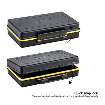 Camera Battery and SD Card Case,Water-Resistant & Shockproof,Camera Battery Holder Storage for Canon LP-E6 Nikon EN-EL15 Sony NP-FZ100 Fujifilm NP-W126S and More