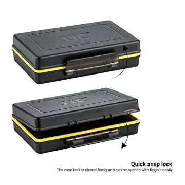 Camera Battery and SD Card Case,Water-Resistant & Shockproof,Camera Battery Holder Storage for Canon LP-E6 Nikon EN-EL15 Sony NP-FZ100 Fujifilm NP-W126S and More