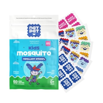 BuzzPatch Mosquito Stickers for Kids - Safe, Natural Protection