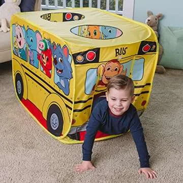 CoComelon Musical Yellow School Bus Play Tent for Kids