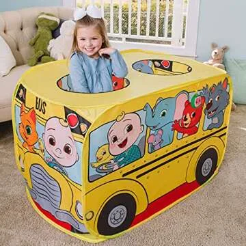 CoComelon Musical Yellow School Bus Play Tent for Kids