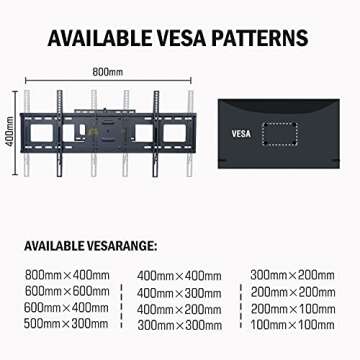 FORGING MOUNT Long Extension TV Mount, Heavy Duty Dual Arm Full Motion TV Wall Mount Bracket with 43 inch Long Arm,Fits 50 to 90 Inch LCD, OLED 4K Flat/Curve TVs, Holds up to 165 lbs,VESA800x400mm
