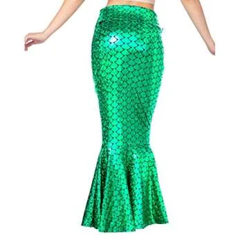 Shiny Mermaid Skirt Costume for Halloween Parties and Events
