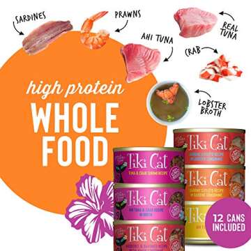 Tiki Cat Grill Wet Cat Food, Variety Pack, 2.8 oz. Cans (12 Count)