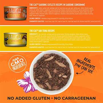 Tiki Cat Grill Wet Cat Food, Variety Pack, 2.8 oz. Cans (12 Count)