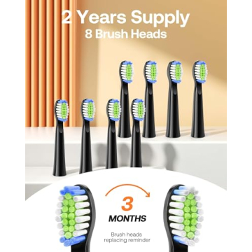Bitvae Electric Toothbrush for Adults - 5 Modes, 8 Heads, 60-Day Life