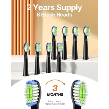 Bitvae Electric Toothbrush for Adults - 5 Modes, 8 Heads, 60-Day Life