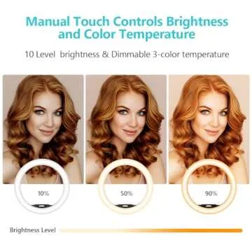 Sensyne 12'' Ring Light with 50'' Extendable Tripod Stand, LED Circle Lights with Phone Holder for Live Stream/Makeup/YouTube Video/TikTok, Compatible with All Phones