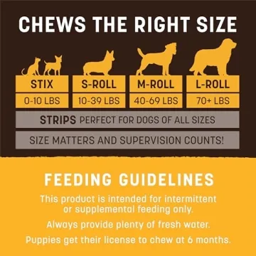 Earth Animal No Hide Chew Rolls for Dogs - Peanut Butter Flavor