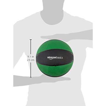 Amazon Basics Weighted Medicine Ball, 4 pounds, Green