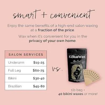 KoluaWax Hard Wax Beads for Hair Removal – Coarse Hair Formula – Face, Brazilian, Underarms, Back Chest, Bikini Waxing – Coconut Colada, 1lb Refill for Wax Warmers & 10 Large Applicator Sticks