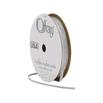 Offray Silver Metallic Craft Ribbon for Elegant Crafts