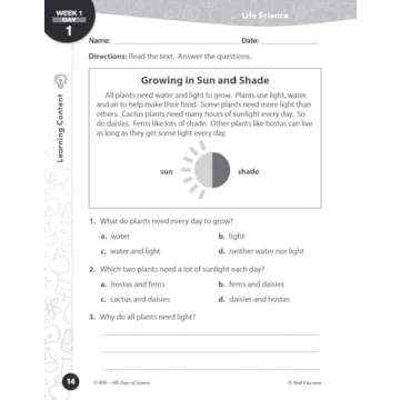 180 Days Science Workbook for 2nd Grade Learning Fun